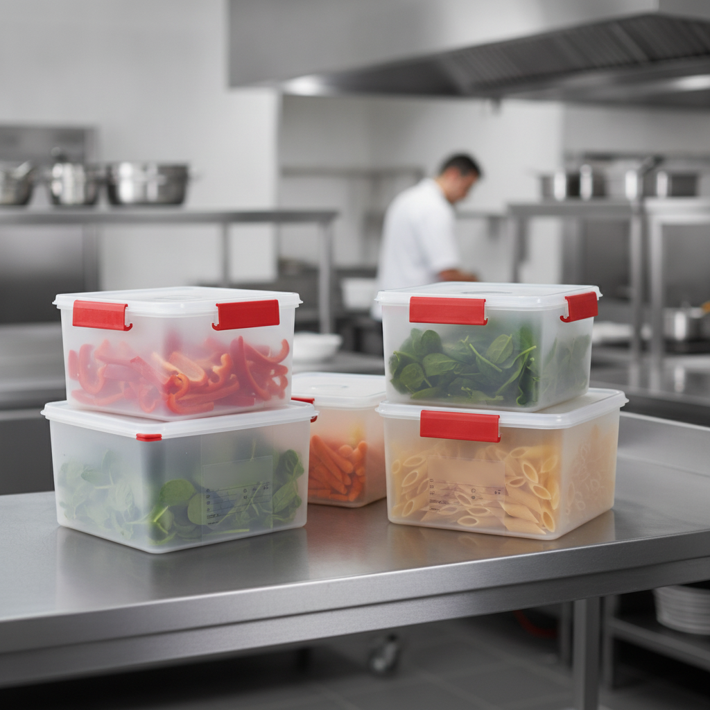 Polypropylene Gastronorm Food Storage Container 19L for Professional Kitchens (Pack of 4)