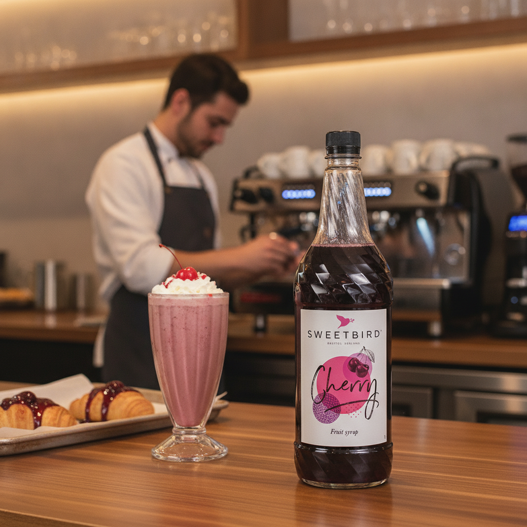 Cherry Syrup 1L for Sodas, Milkshakes & Baking