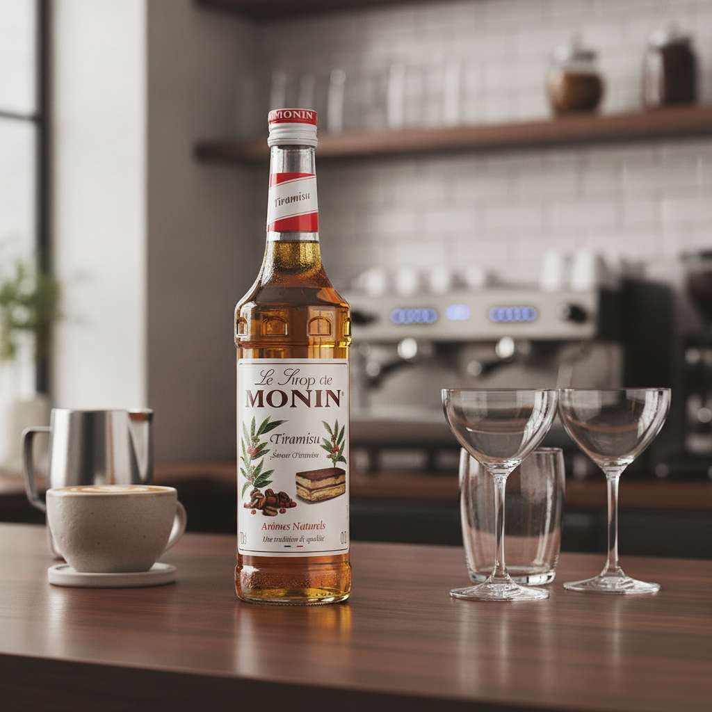 Glass Tiramisu Syrup 700ml for Hot Drinks & Cocktails