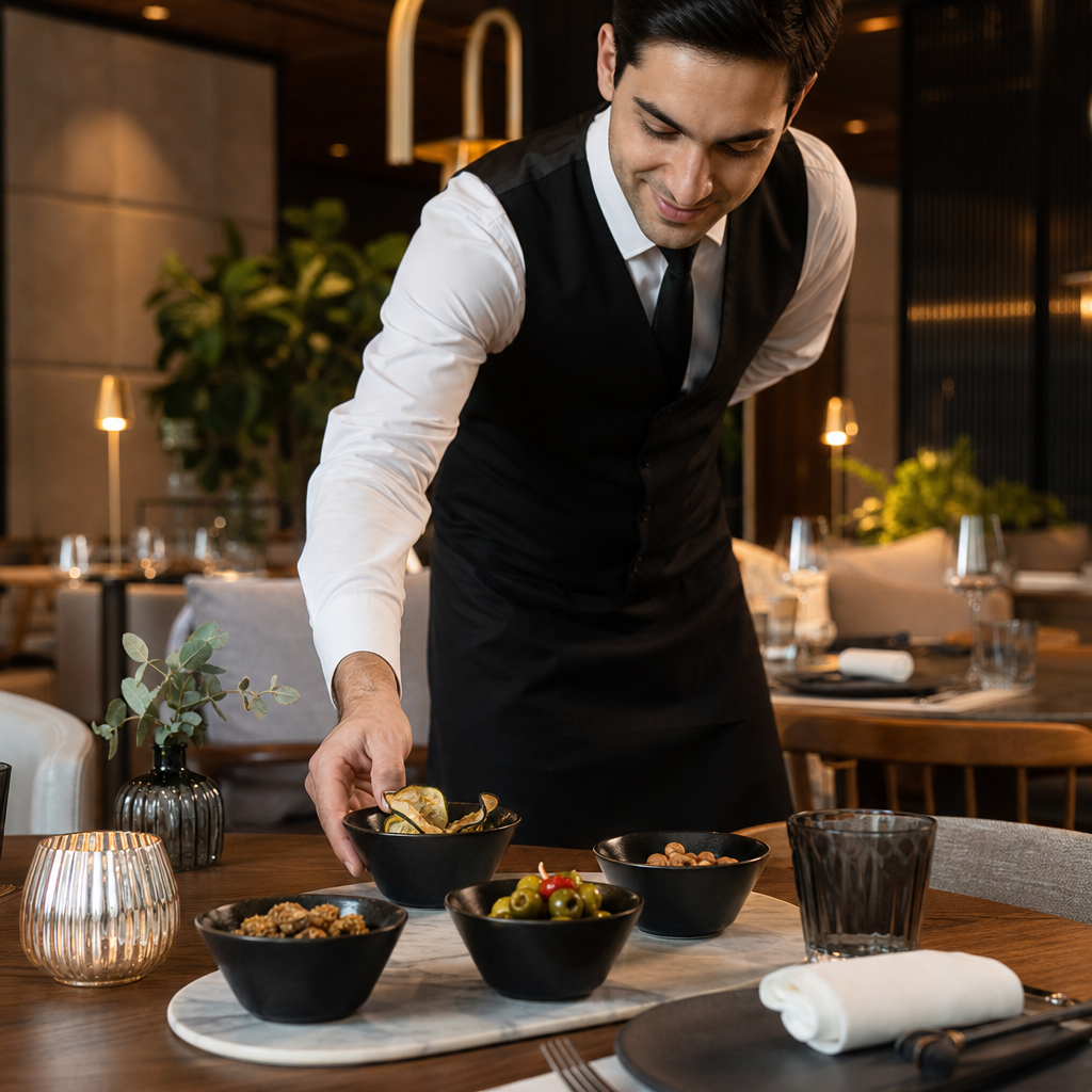 Snack Bowls 284ml Black Porcelain for Event Dining (Pack of 12)