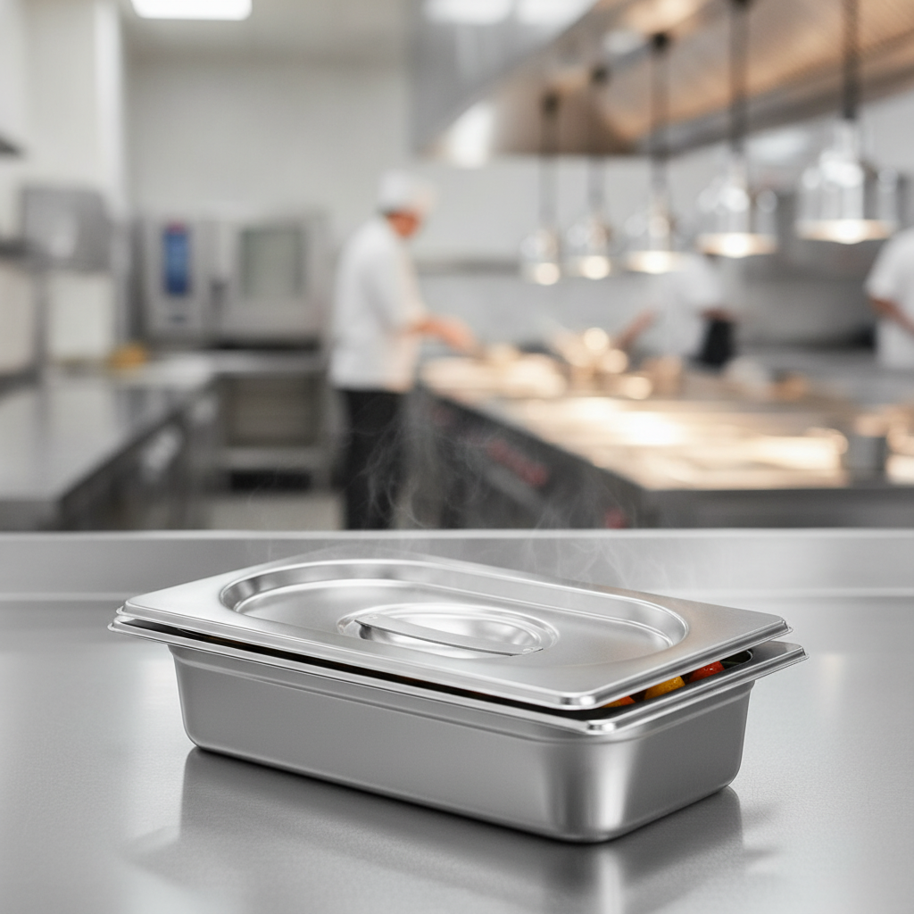 201 Stainless Steel 1/4 Gastronorm Lid for Professional Kitchens