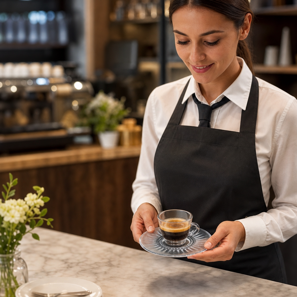Tempered Double Espresso Saucers 140mm Glass for Cafés (Pack of 12)