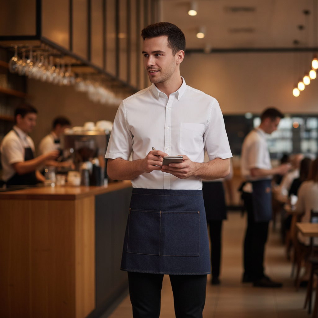 Polycotton Denim Waist Apron for Service Staff