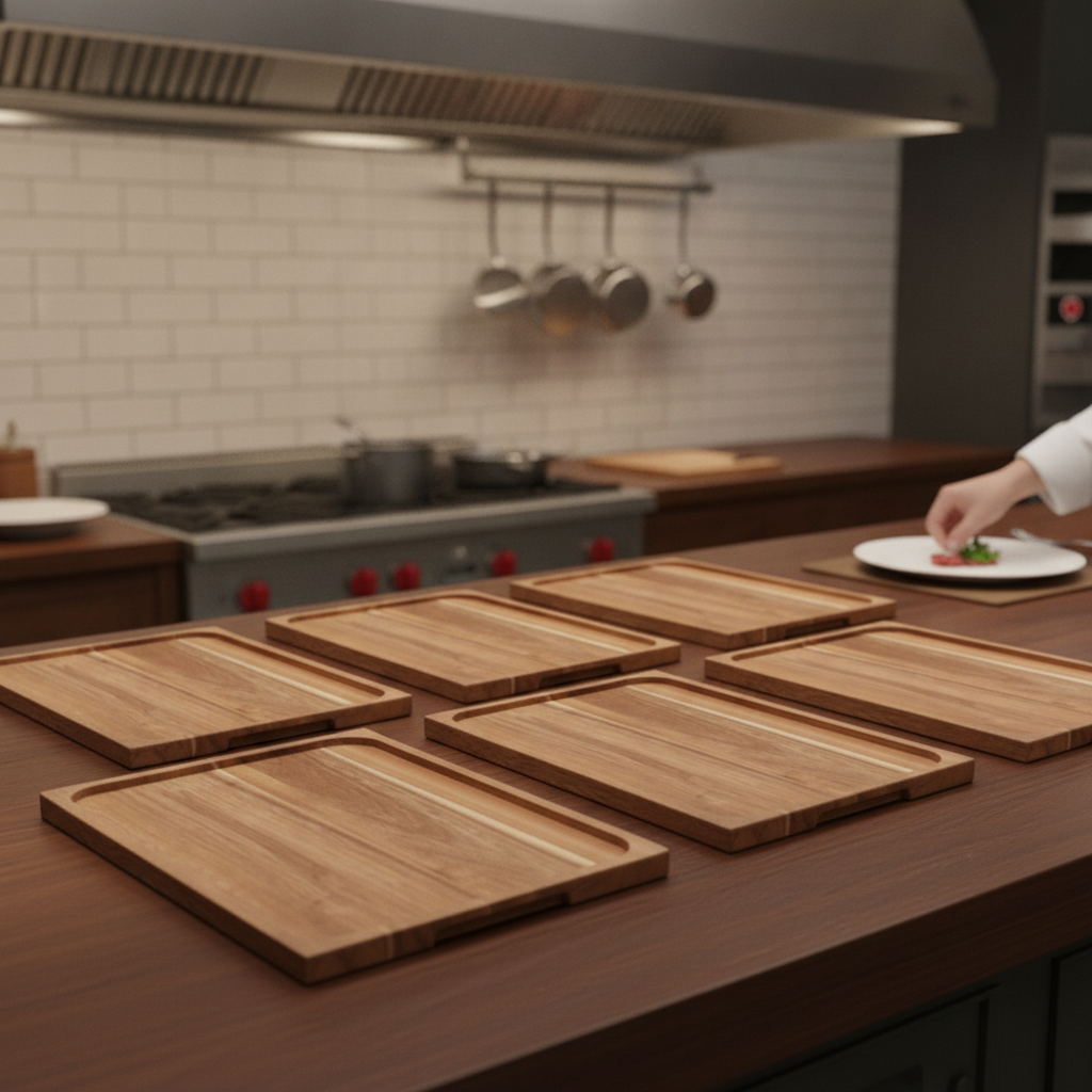 Acacia Wood Base 345x285mm for Food Presentation (Pack of 5)