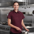 Polycotton Merlot Cool Vent Chef Shirt for Professional Use