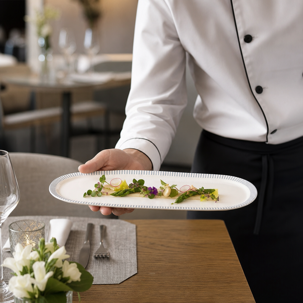 Coupe Oblong Trays 253x93mm Fine Bone China for Hospitality (Pack of 12)