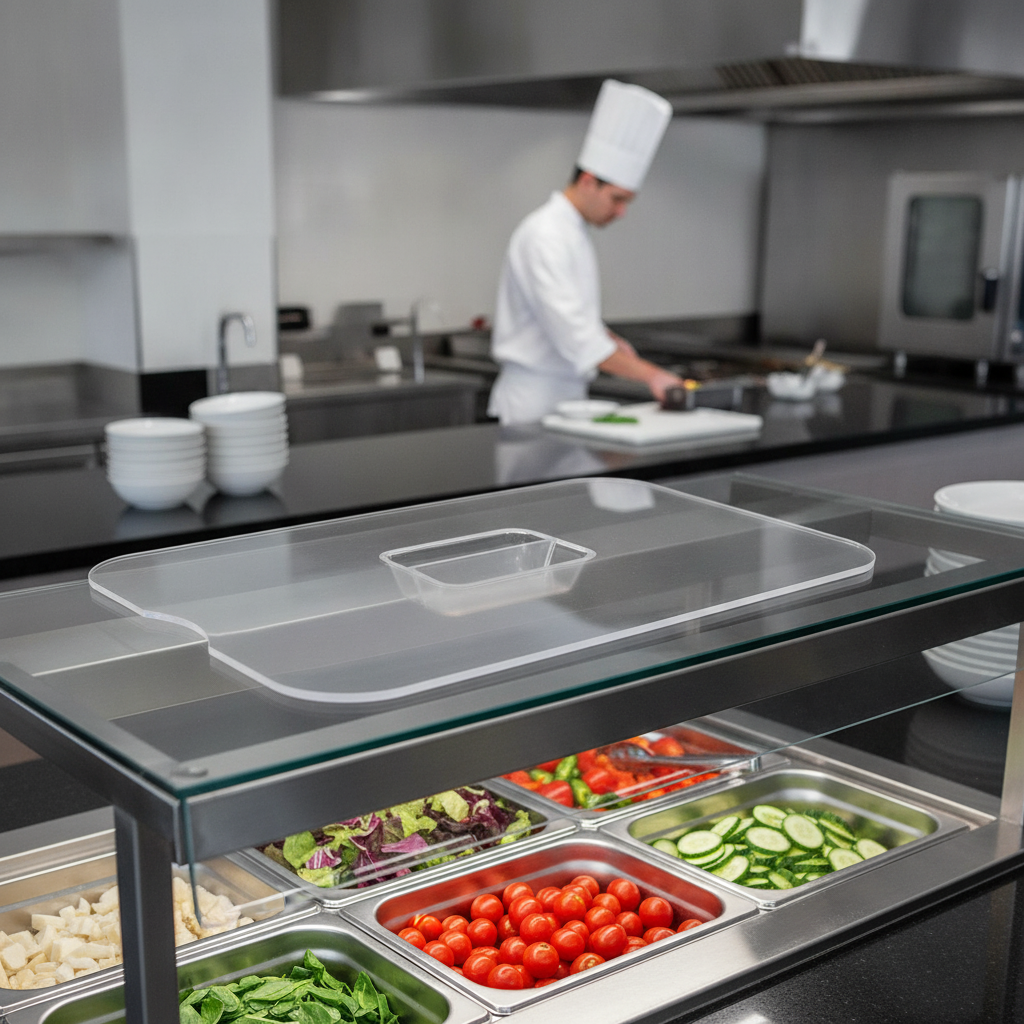 Polycarbonate Small Notched Lid 60g for Salad Displays