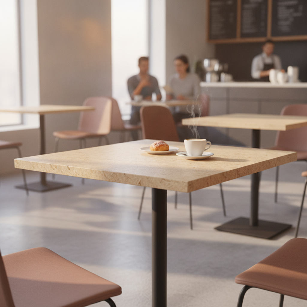 High Density Woodchip Square Table Top 600x600mm for Indoor Use