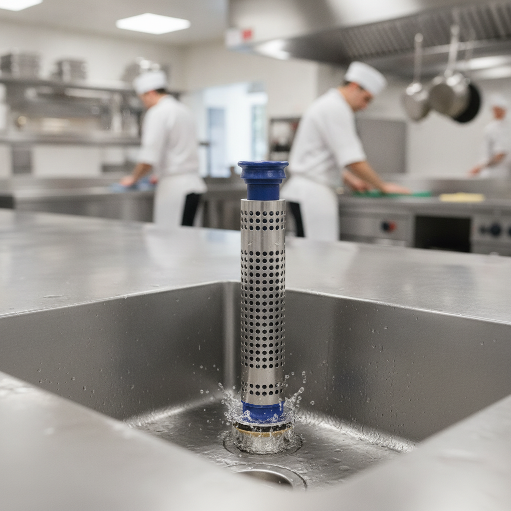 Brass Standpipe Waste Filter 300mm for Commercial Sinks