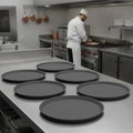 Polypropylene Round Non-Slip Trays 356mm for Bars & Cafés (Pack of 6)