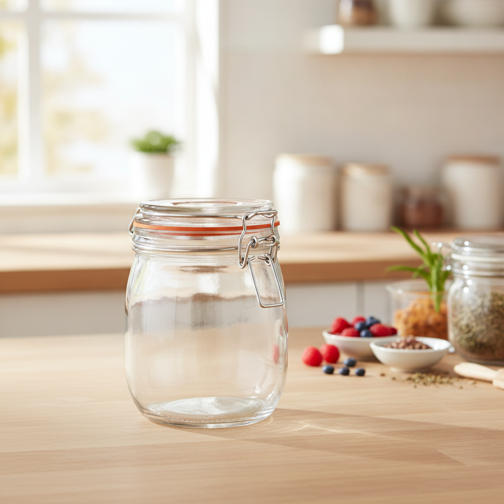 Glass Clip Top Preserve Jar 750ml for Food Storage