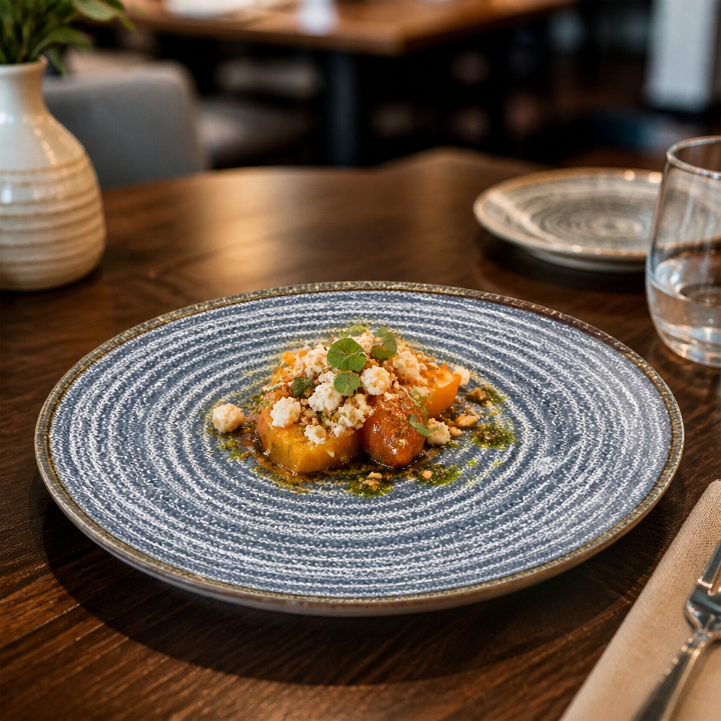 Coupe Plates 165mm Blue Slate for Restaurants & Cafés (Pack of 12)