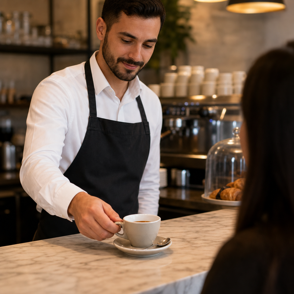 Porcelain Smoke Espresso Cups 85ml for Cafés & Restaurants (Pack of 6)