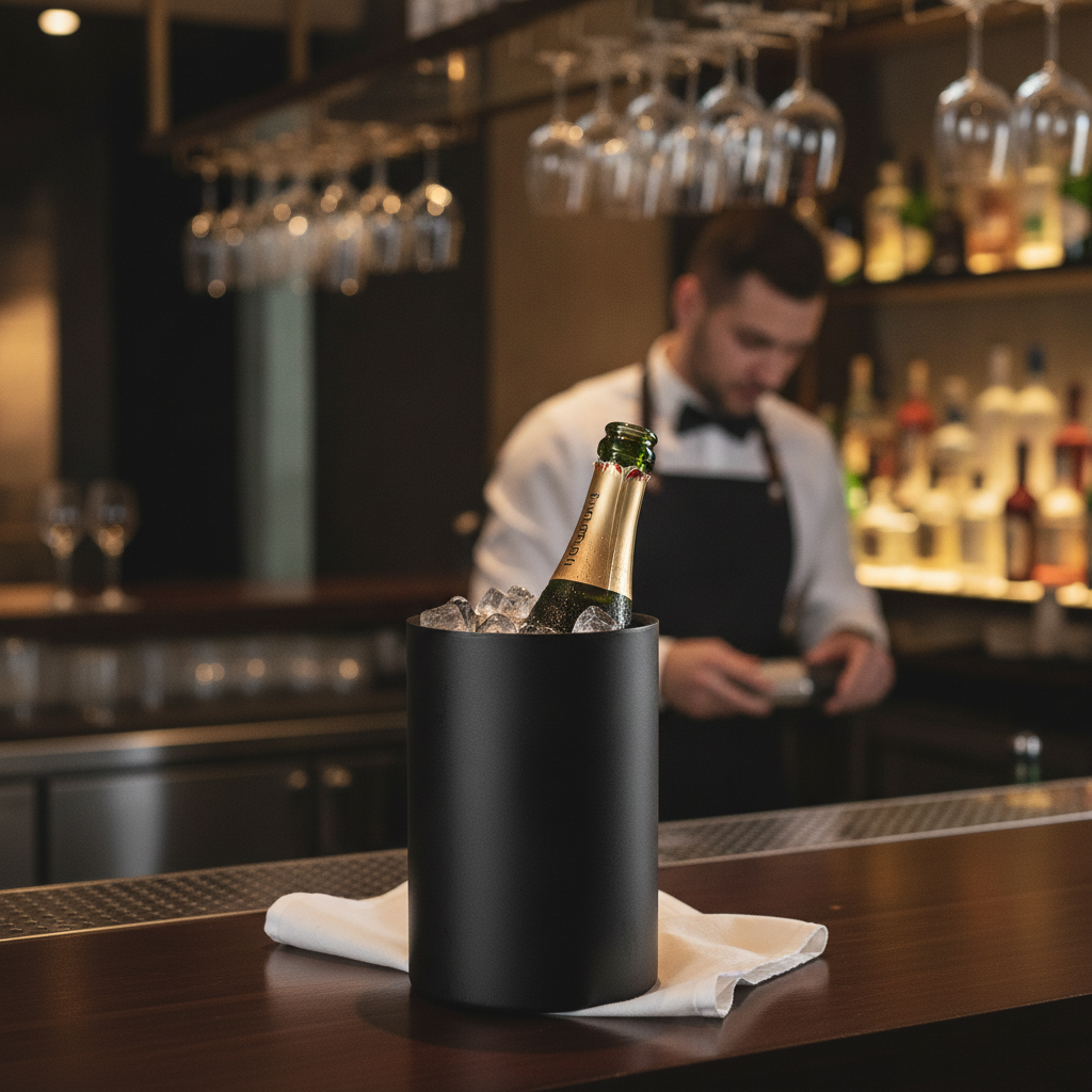 Stainless Steel Bottle Cooler 200mm for Wine & Champagne