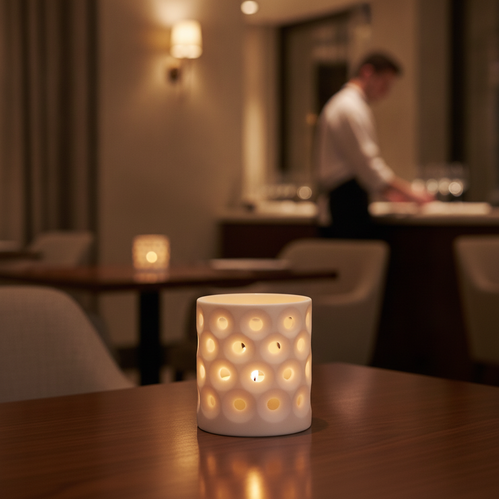Porcelain Votive 440mm for Creating Ambiance (Pack of 1)
