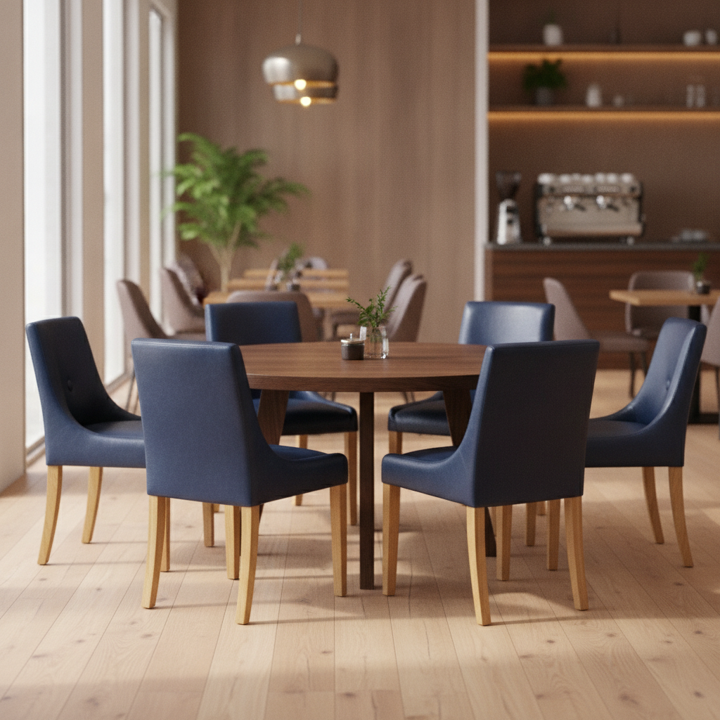 Rubber Wood Bath Dining Chair 870x460mm for Restaurants & Cafés (Pack of 6)
