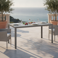 HDPE Grey Slatted Outdoor Table 742mm for Al Fresco Dining