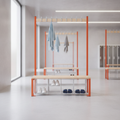 Powder Coated Steel Single-Sided Island Seating for Changing Spaces