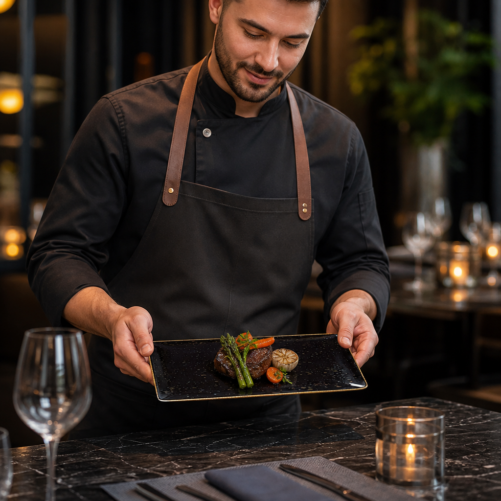 Rectangular Plates x 168 270mm Porcelain for Elegant Dining (Pack of 6)