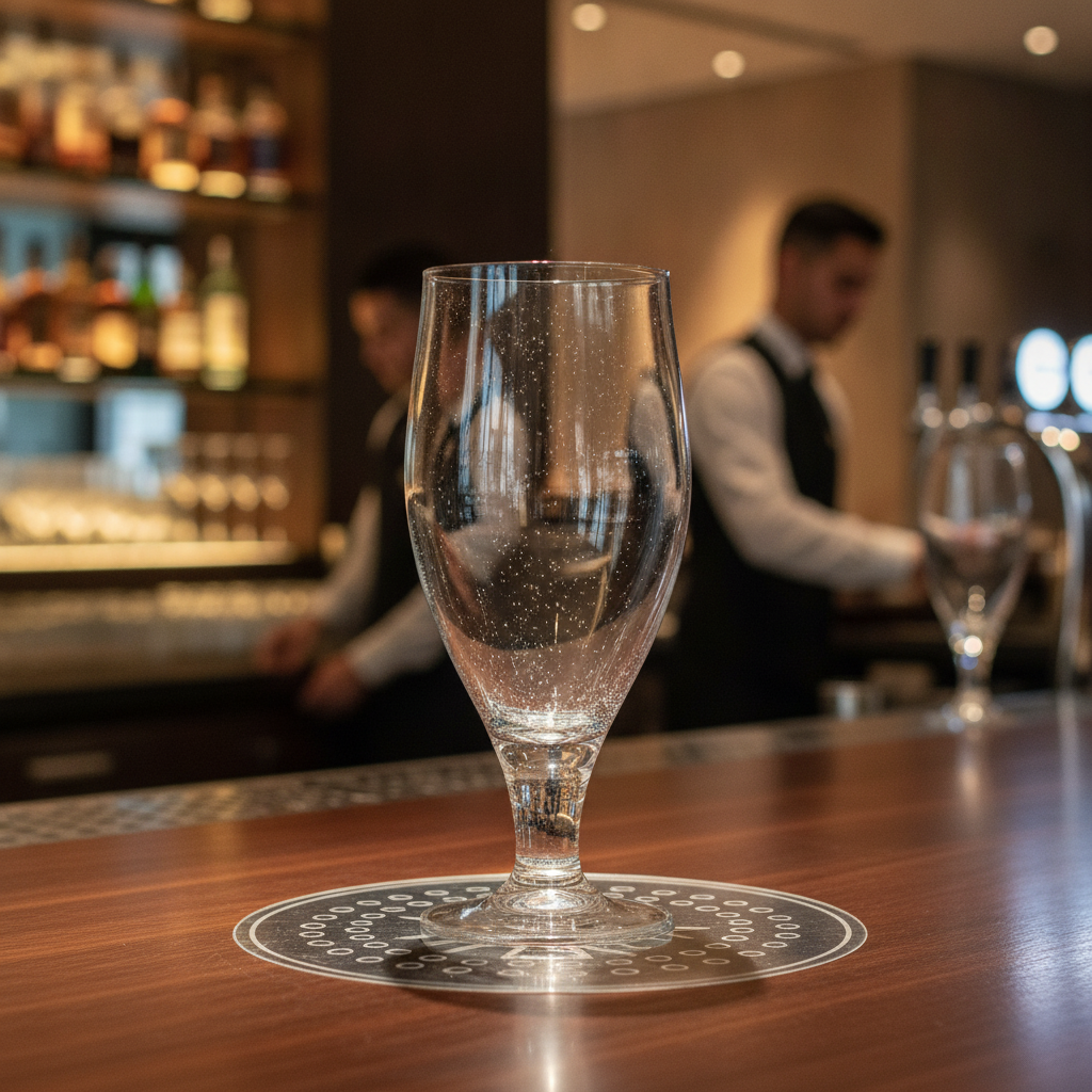 Glass Nucleated Stemmed Beer Glass 320ml for Pubs & Bars (Pack of 24)