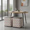 Pine Cube Stools 470x420mm for Contemporary Dining Spaces (Pack of 2)