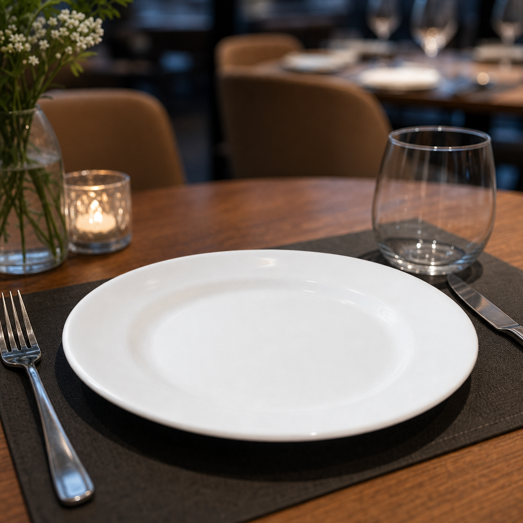 Harmony Plates 230mm White Porcelain for Casual Dining (Pack of 24)