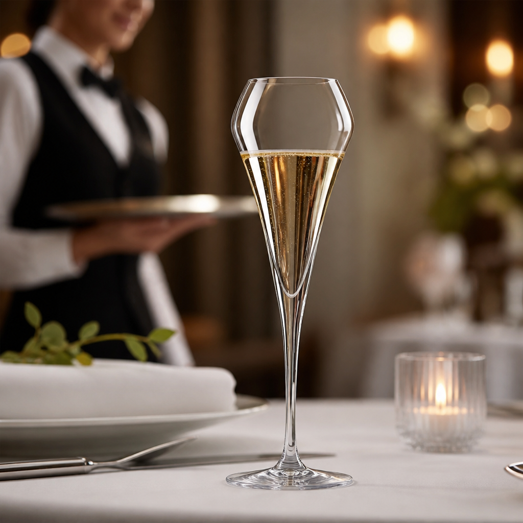 Glass Champagne Flutes 200ml for Elegant Celebrations (Pack of 24)