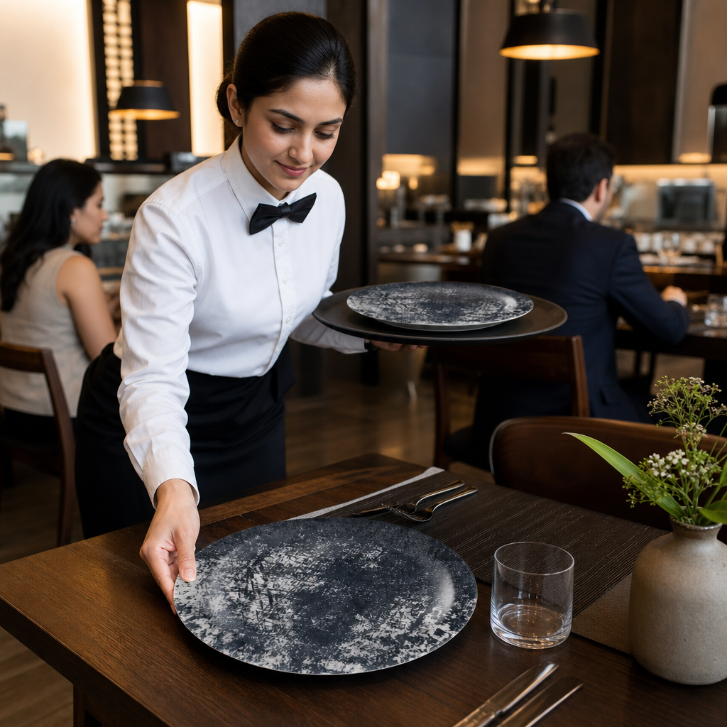 Vitrified Plates 280mm China for Contemporary Dining (Pack of 12)