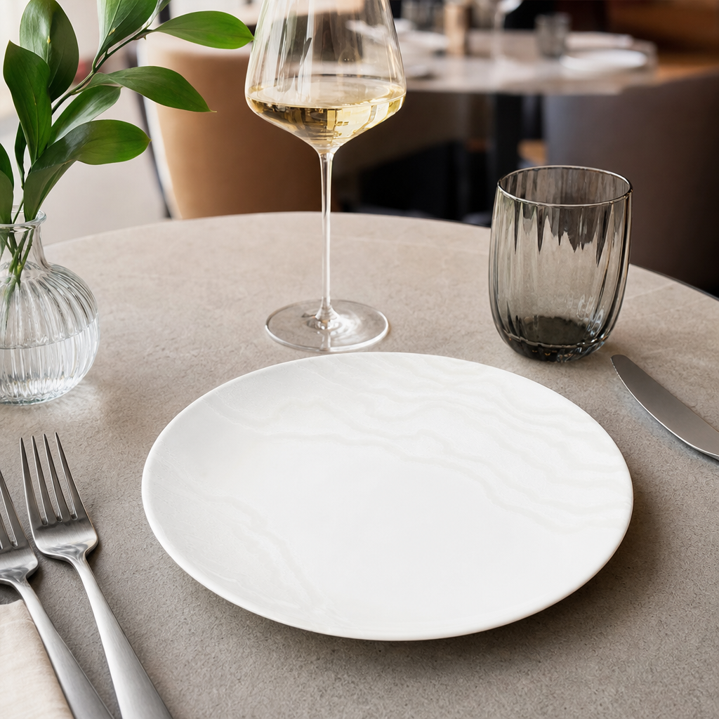 Coupe Plates 217mm White Ceramic for Dining Experiences (Pack of 12)