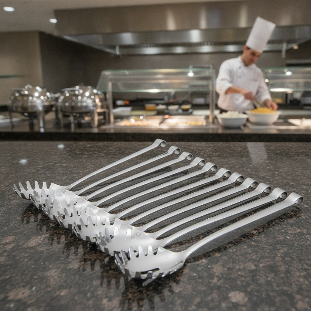 Stainless Steel Spaghetti Spoons 300mm for Buffet Presentation (Pack of 10)