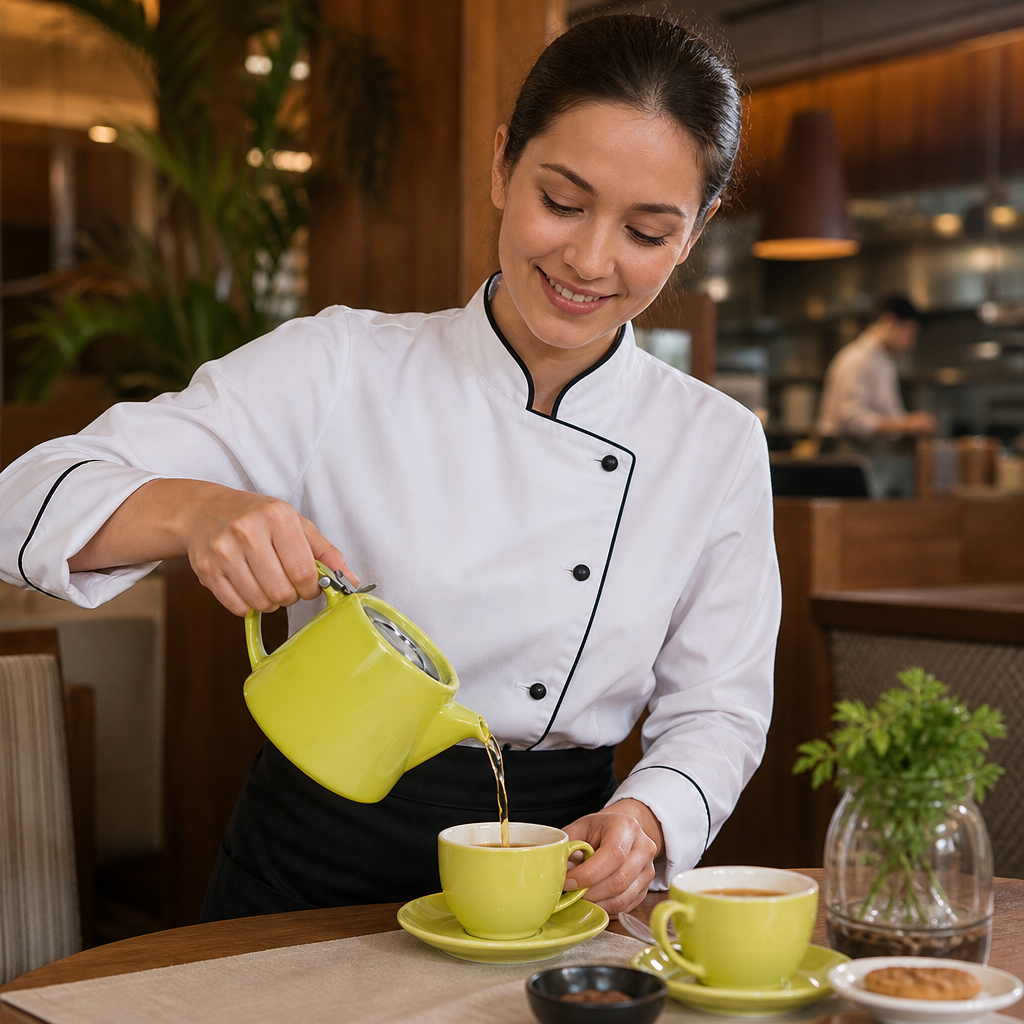 Ceramic Stump Teapot 530ml with Stainless Steel Infuser for Tea Lovers