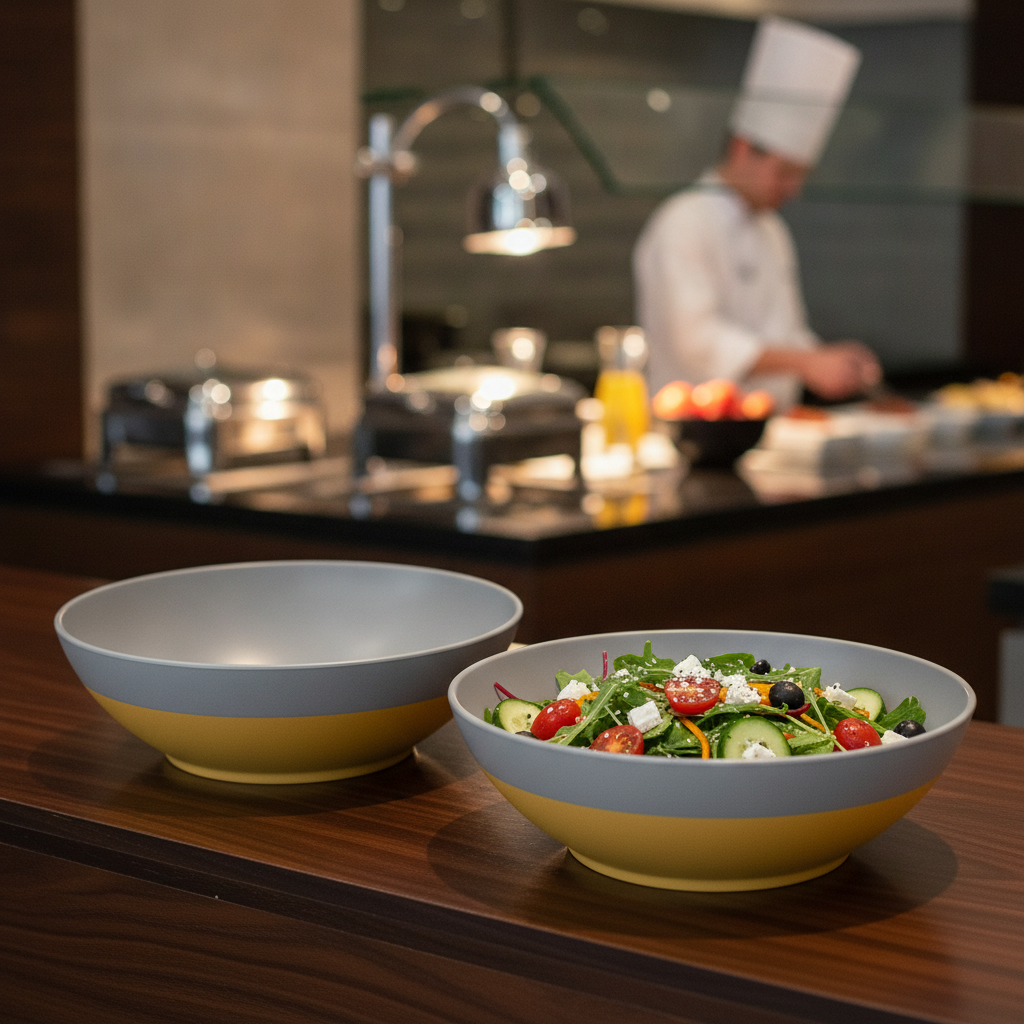 Melamine Deep Serving Bowls 360mm for Creative Buffets (Pack of 2)