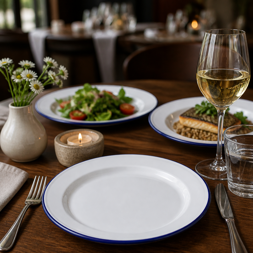 Dinner Plates 245mm Glass for Casual Dining (Pack of 6)