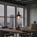 Iron Flat Pendant Light 205mm in Pewter for Stylish Interiors