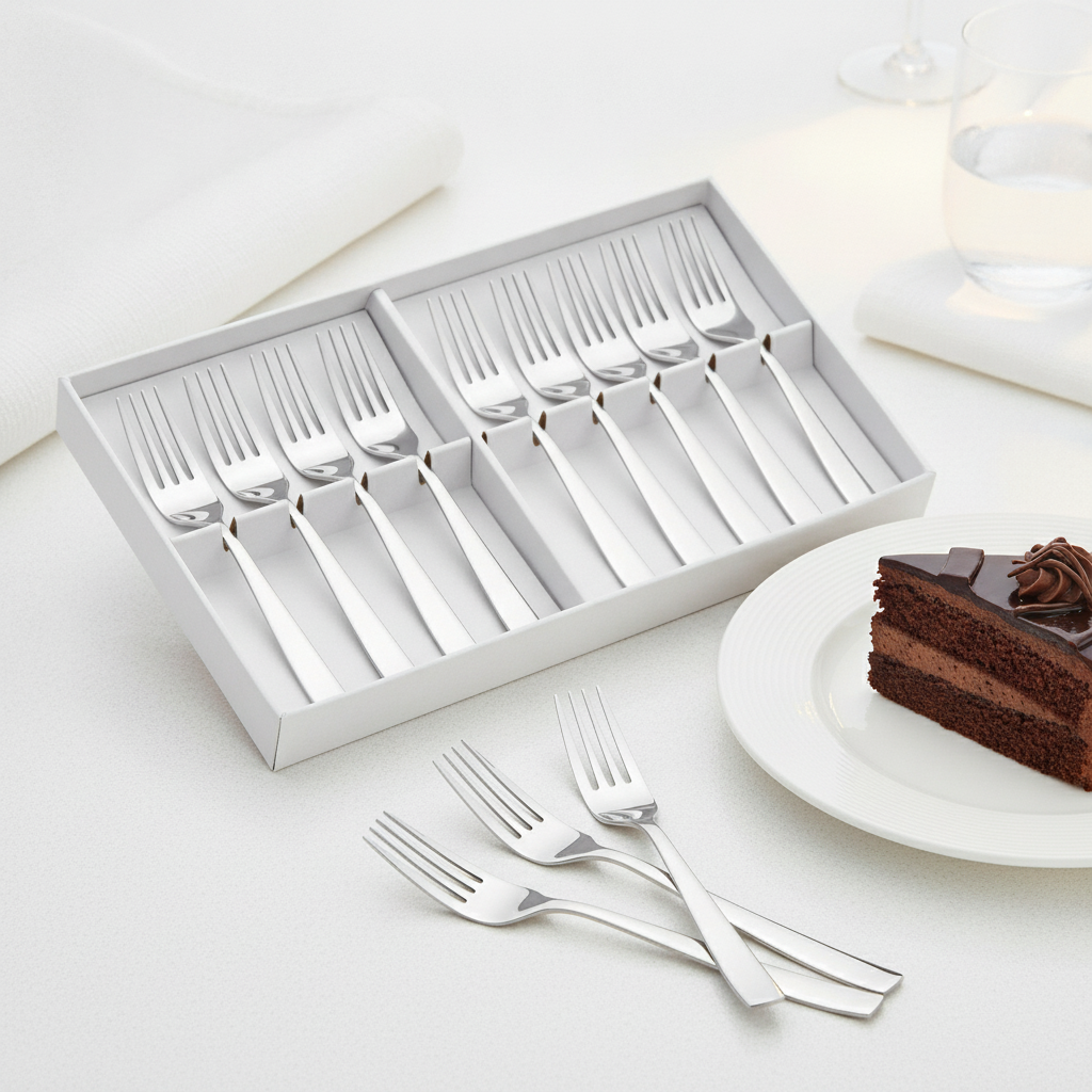 Stainless Steel Cake Forks 150mm for Modern Dining (Pack of 12)