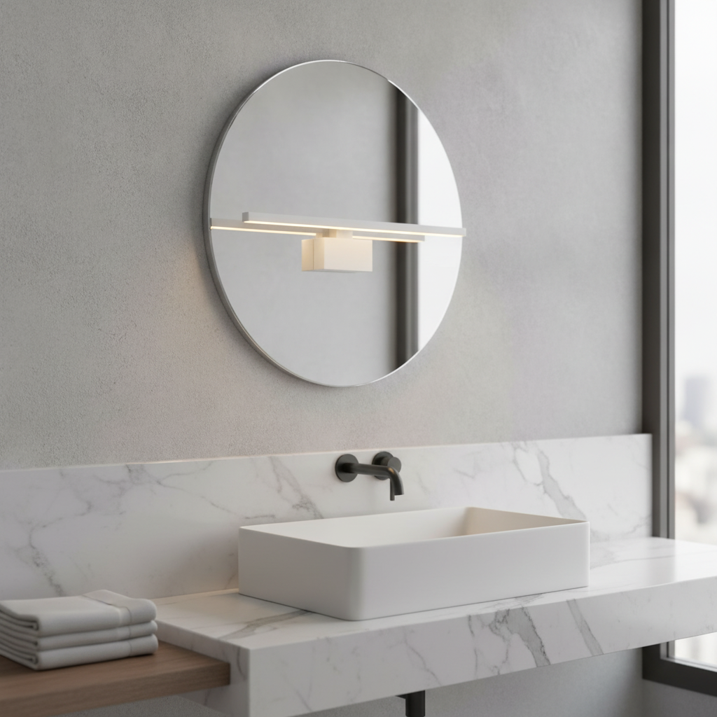 Metal White Wall Light 3000K for Modern Bathrooms