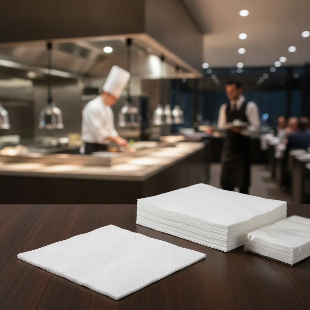 White Paper Lunch Napkins 27x21cm for Catering & Hospitality (Pack of 6000)