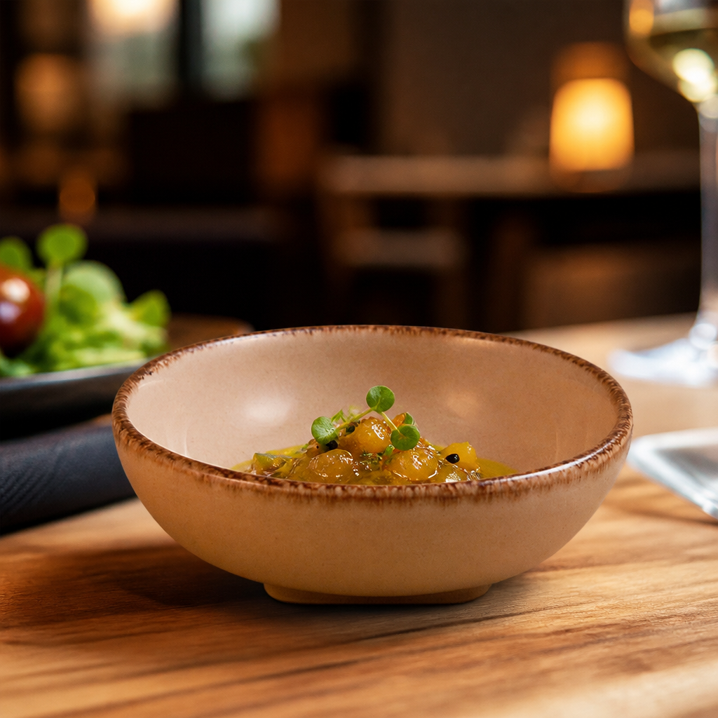 Terramesa Mustard Tasters Bowls 130mm for Dining Experiences - Pack of 12