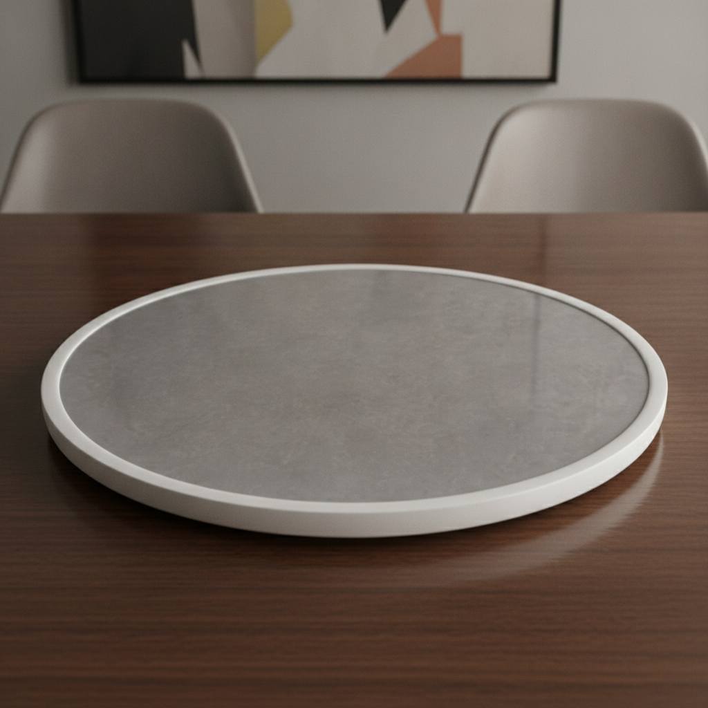 Aluminium and Glass Round Table Top 580mm for Dining Areas