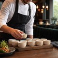 Dipper Tasters 65mm Sandstone China for Restaurants & Cafés (Pack of 12)