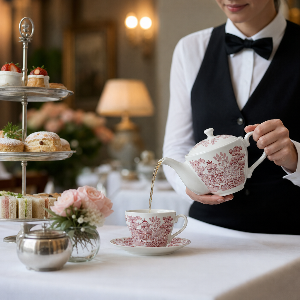 Georgian Teacups 200ml Porcelain for Afternoon Tea (Pack of 12)