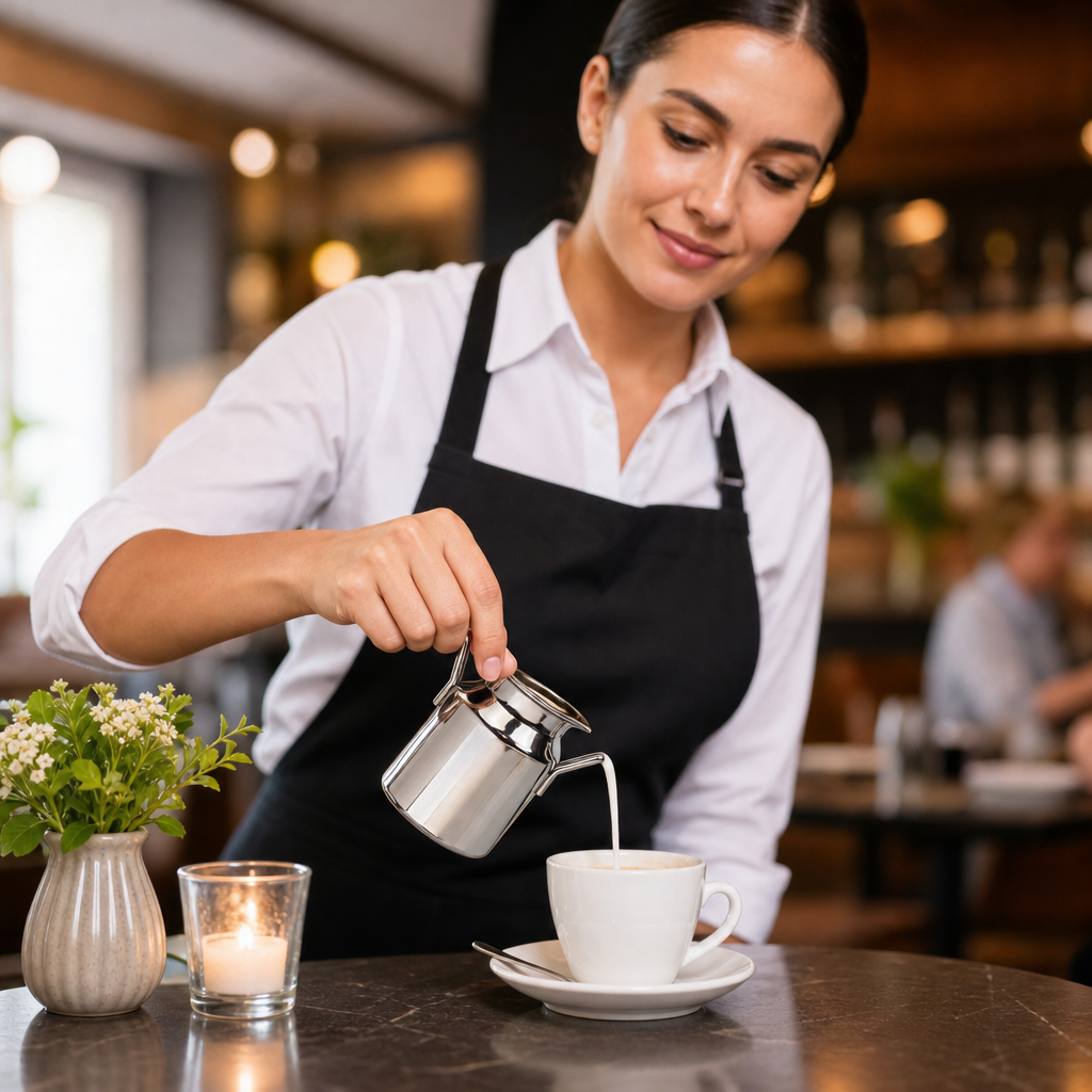 Stainless Steel Mini Milk Churn 120ml for Caf? & Tea Rooms