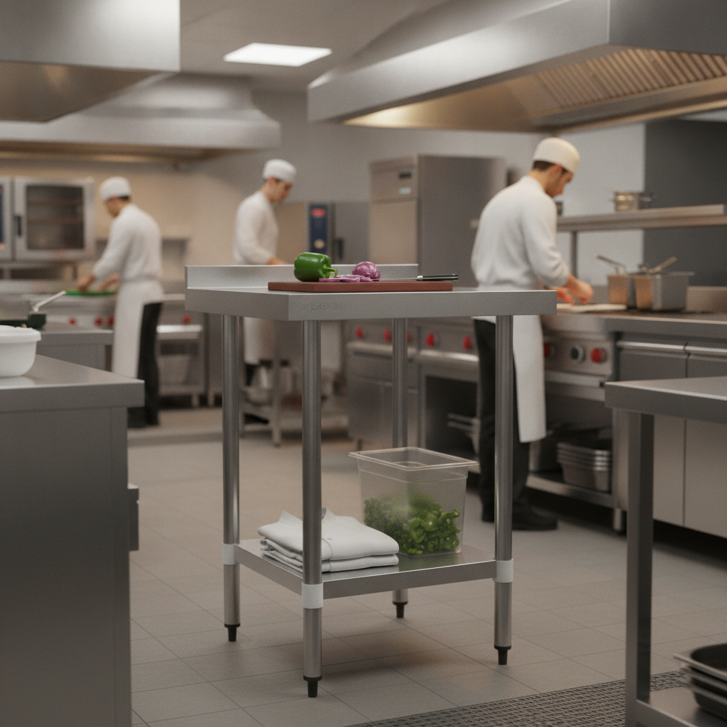 430 Stainless Steel Prep Table 600mm for Commercial Kitchens