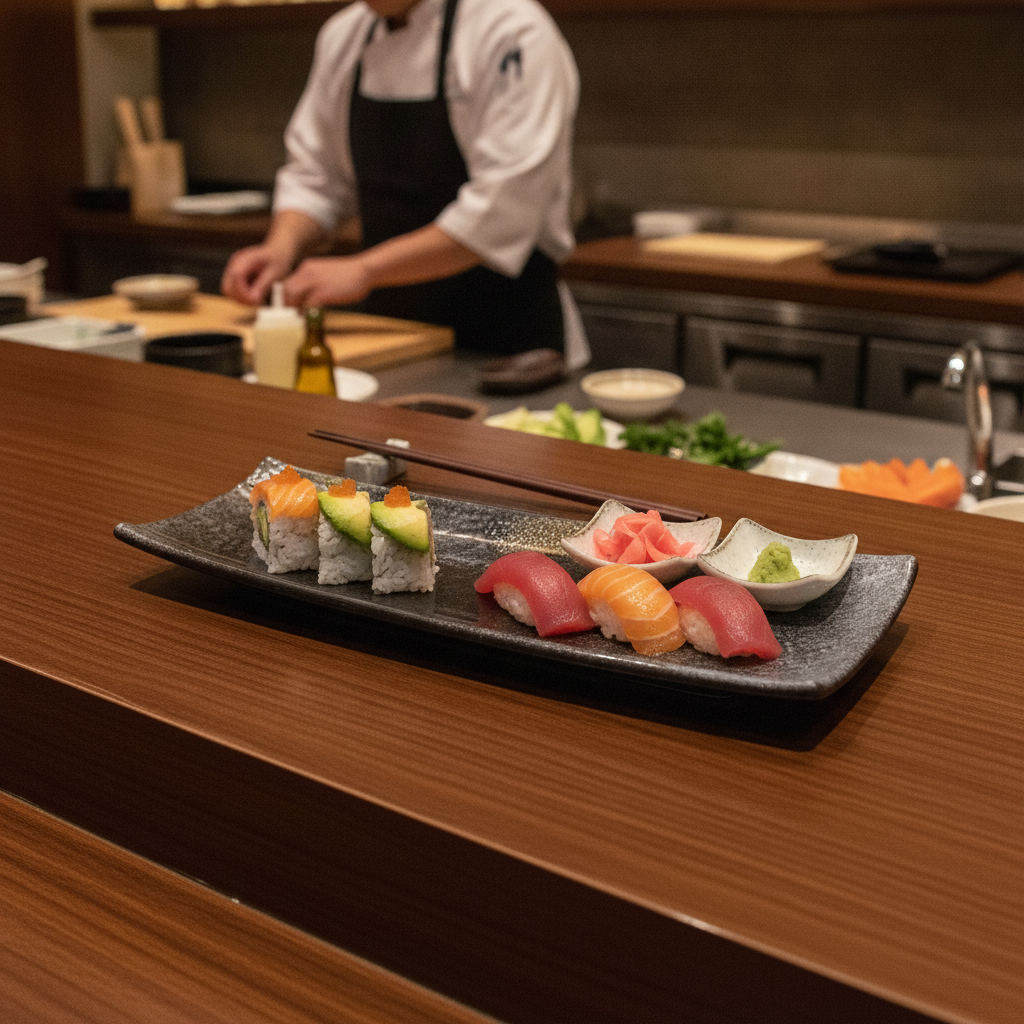 Melamine Rectangular Sushi Board 410x130mm for Catering & Hospitality