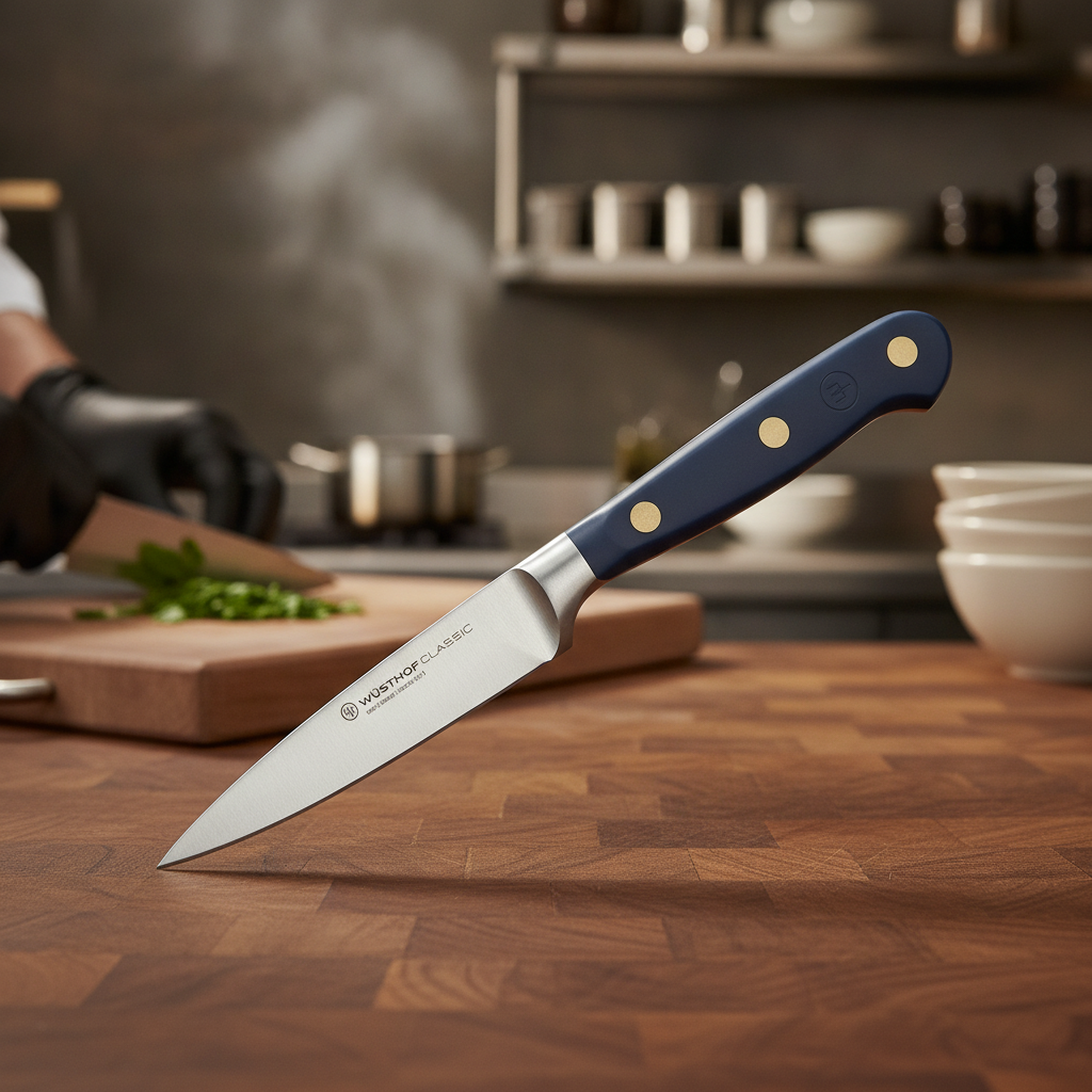 Steel Blue Paring Knife 9cm for Professional Kitchens