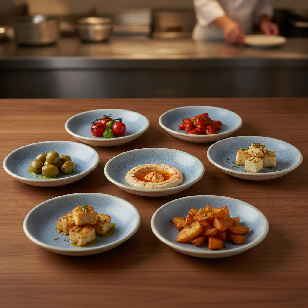 Vitrified Stoneware Blue Tapas Dishes 101mm for Stylish Table Settings (Pack of 12)