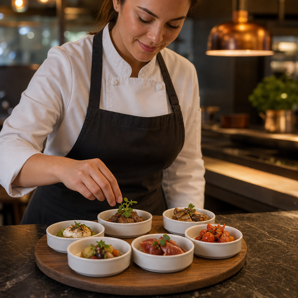 Porcelain Stackable Dishes 102mm for Tapas & Mezze (Pack of 6)
